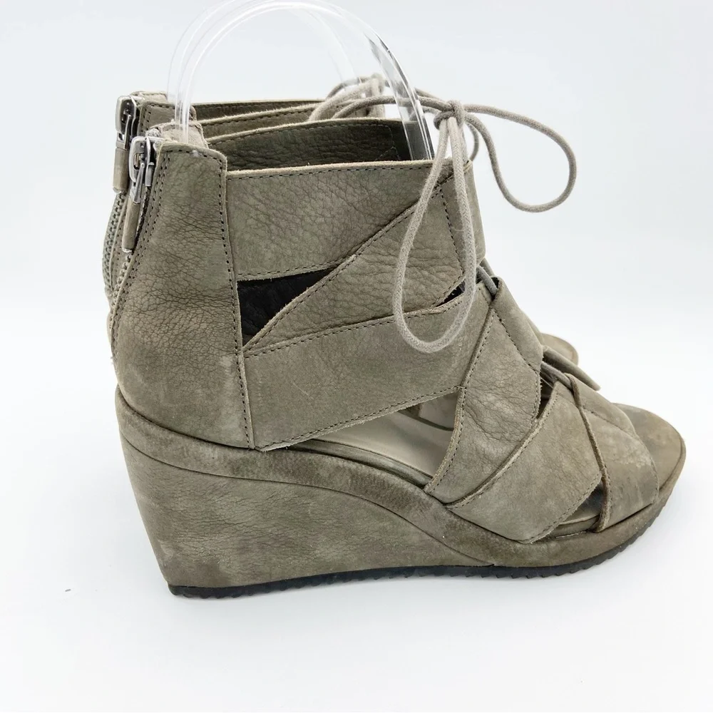 Eileen Fisher Dibs Lace-Up‎ Wedge Graphite